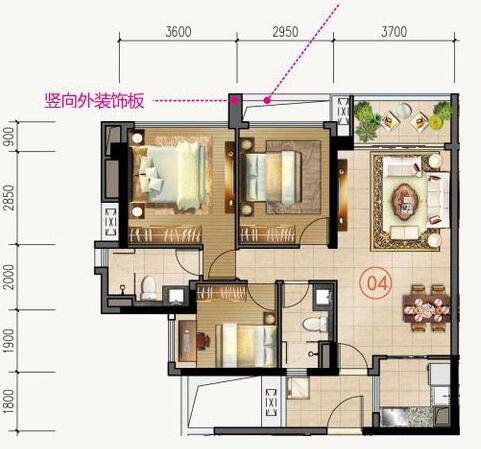 j9游戏家装：拉萨合景新鸿基·泷景96㎡简约现代装建成效鉴赏